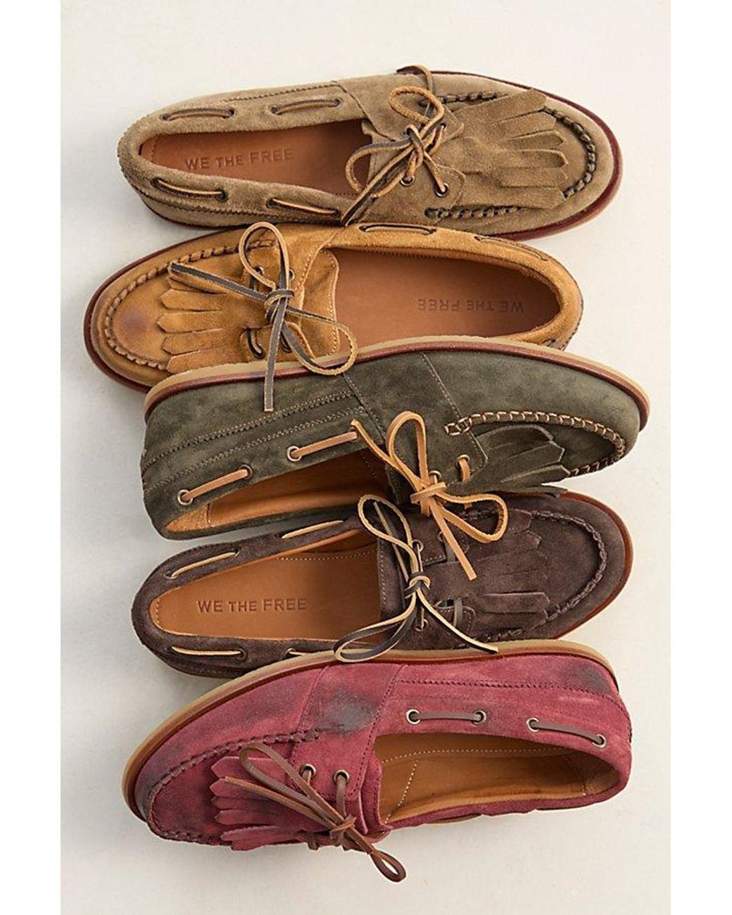 Free People Blue We The Free Benny Boat Shoes