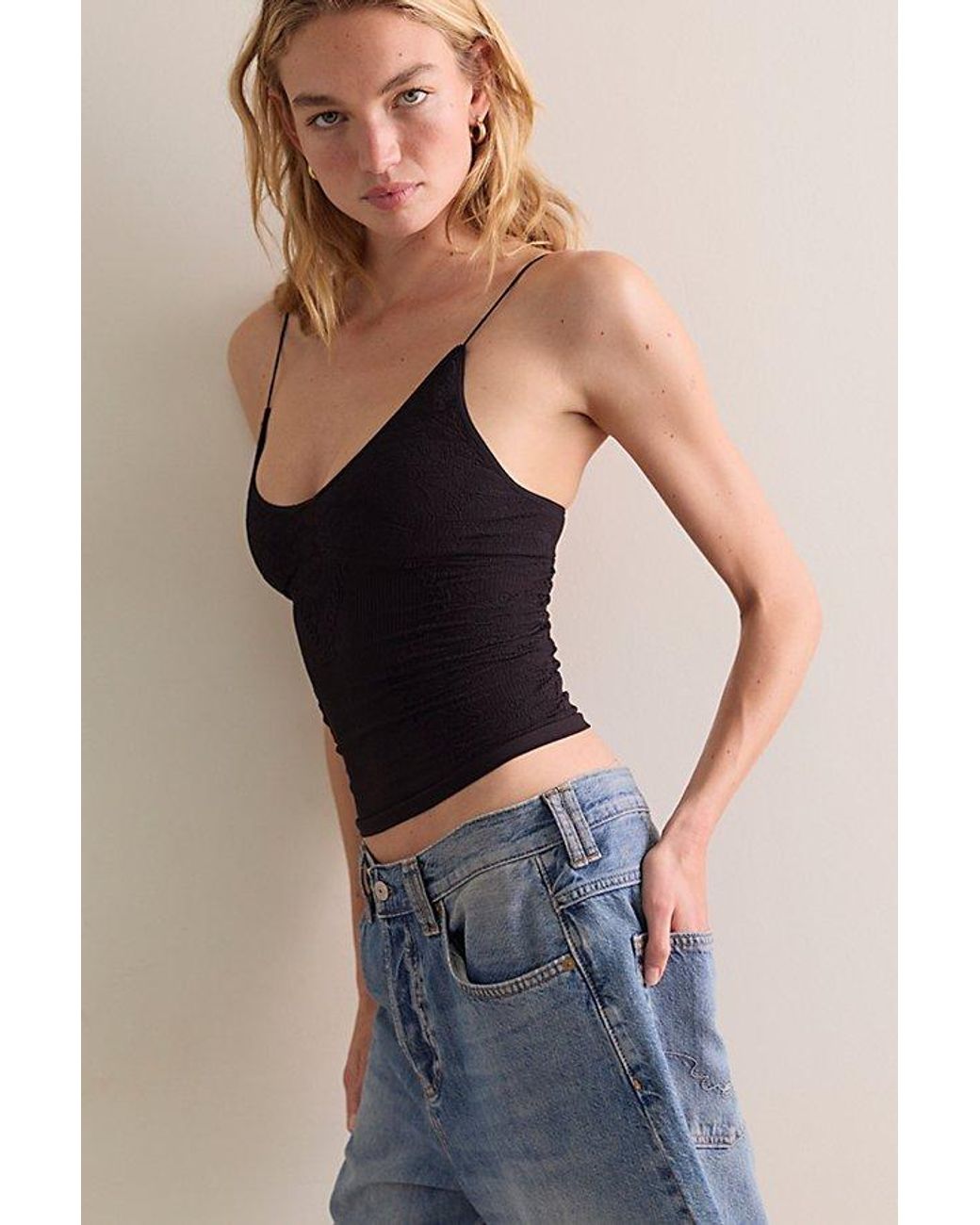 Intimately By Free People Black Mixed Feelings Cami By