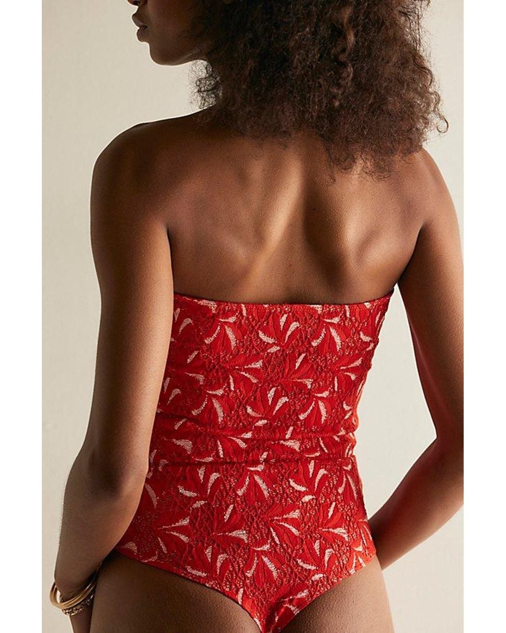 Nightcap Red Bowtie Lace Bodysuit