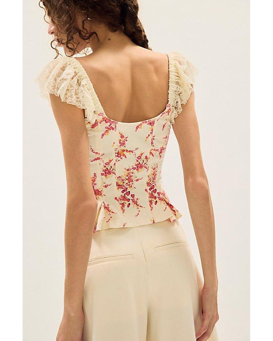 Free People Natural Bonnie Lace Top