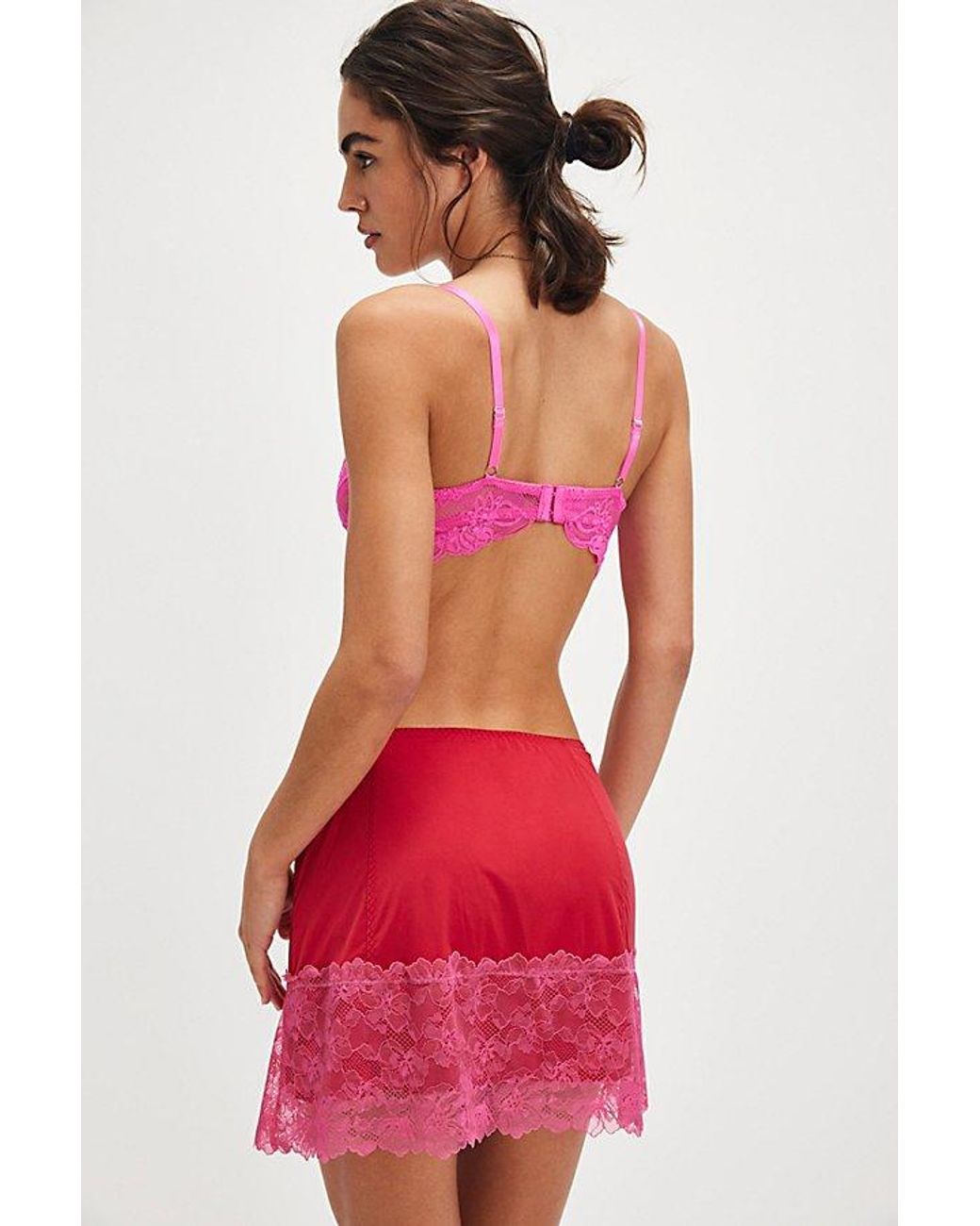 Intimately By Free People Pink Last Dance Lace Triangle Bralette