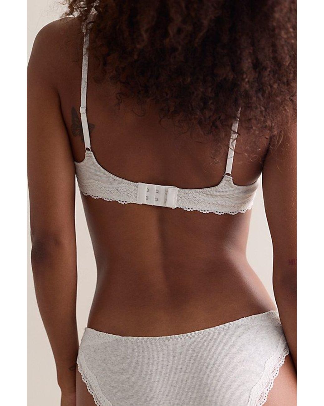 Intimately By Free People Brown Oh My Darling Cotton Balconette Underwire Bra By