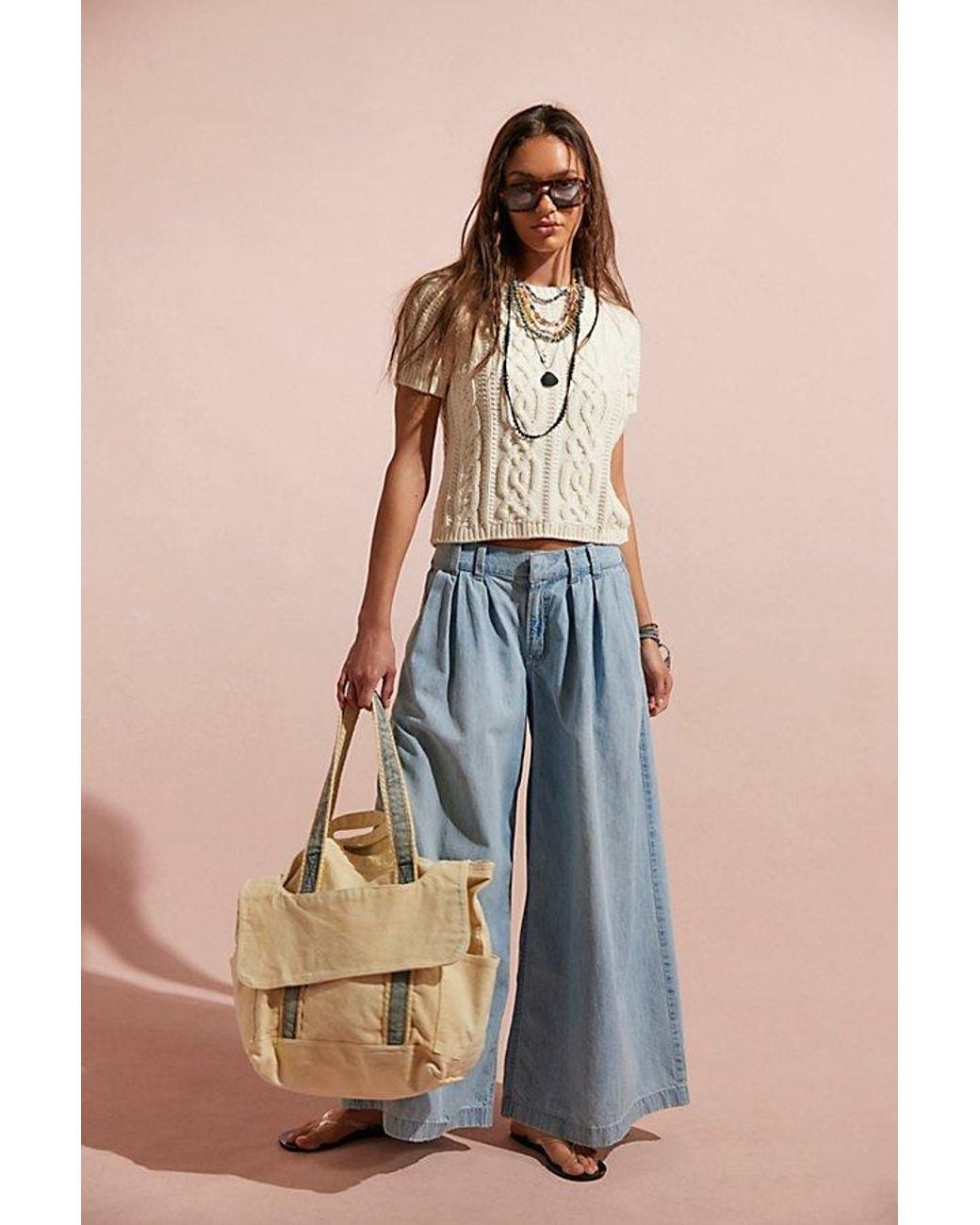 Free People Natural Cordes Canvas Tote