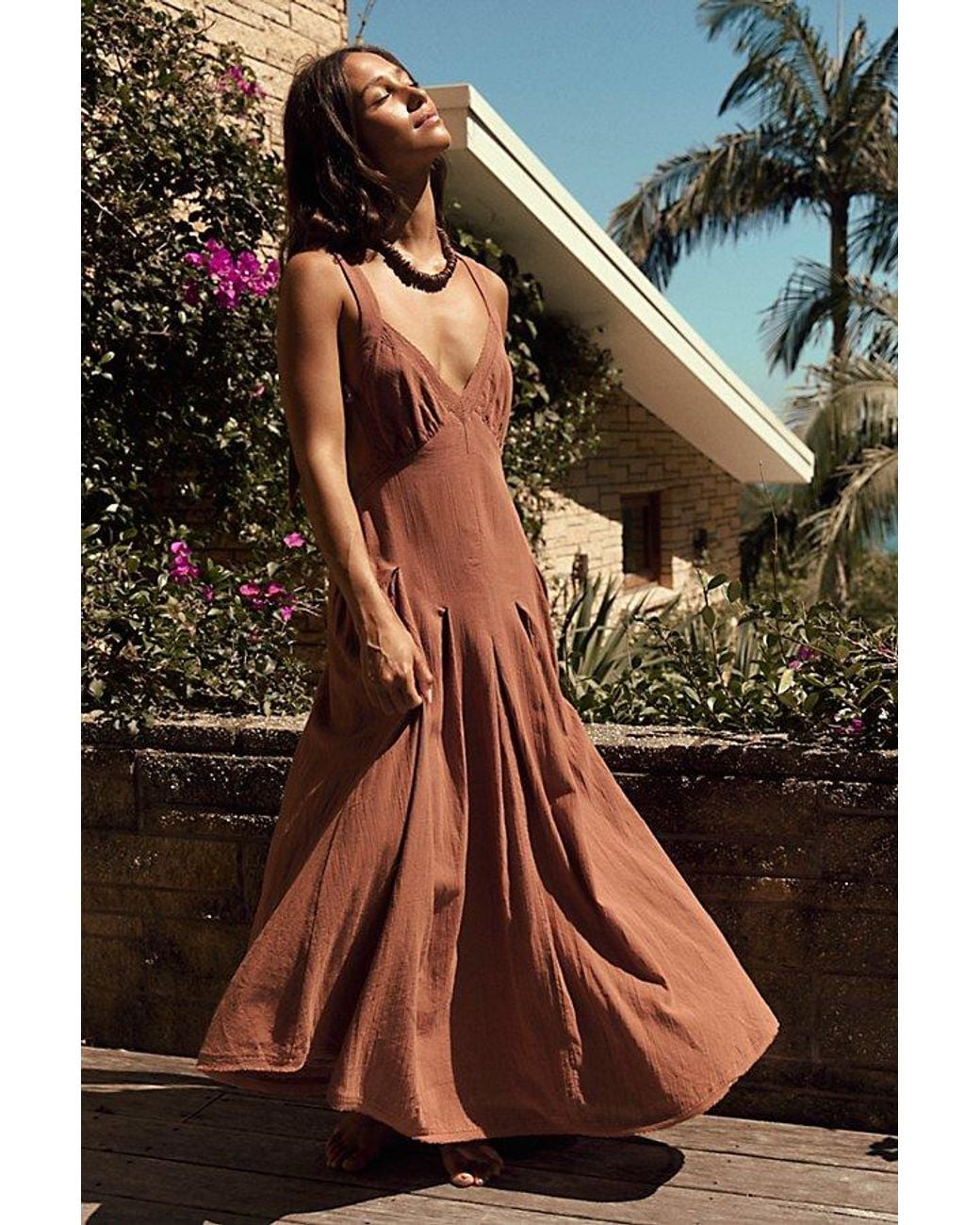 free-est Multicolor Vivi Cotton Midi Dress By