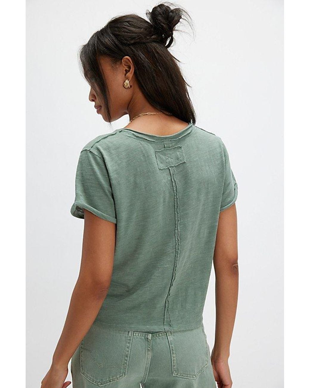 Free People Green Take 2 Tee
