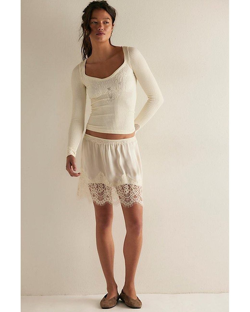Intimately By Free People White Dynamic Duo Long Sleeve By
