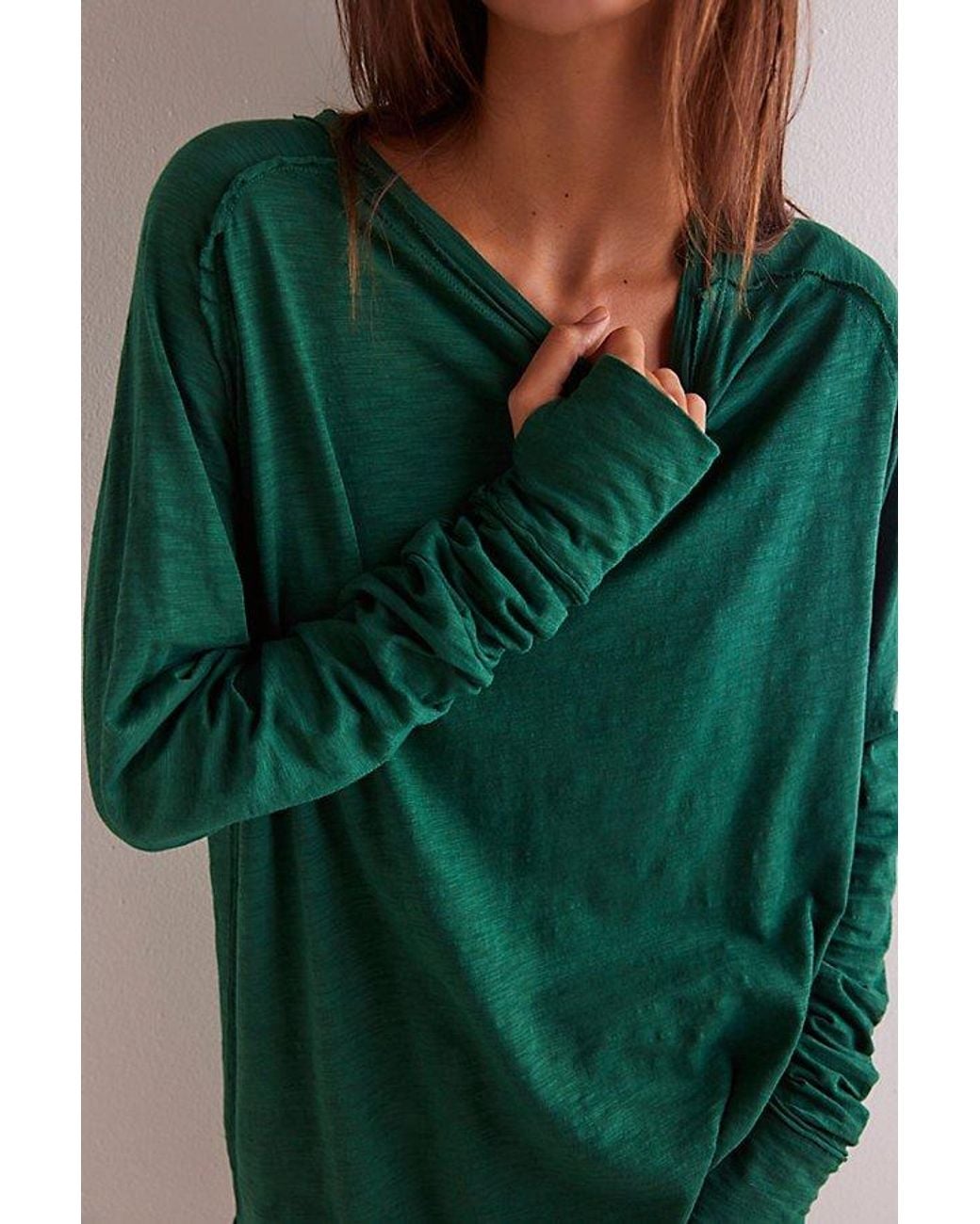 Free People Green Arden Tee