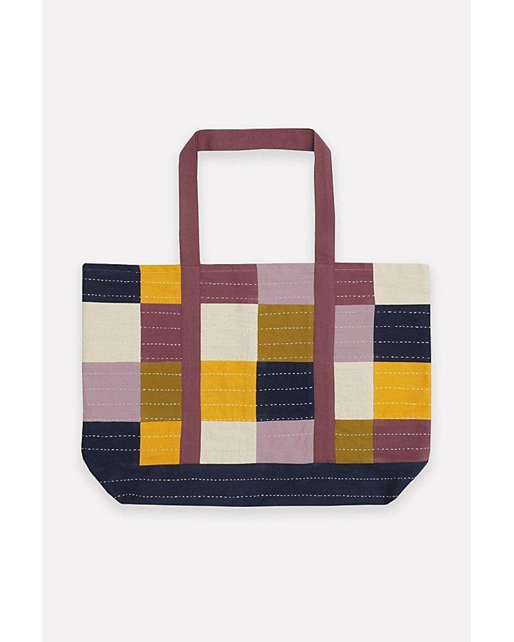 Anchal Checkered Tote in Blue | Lyst