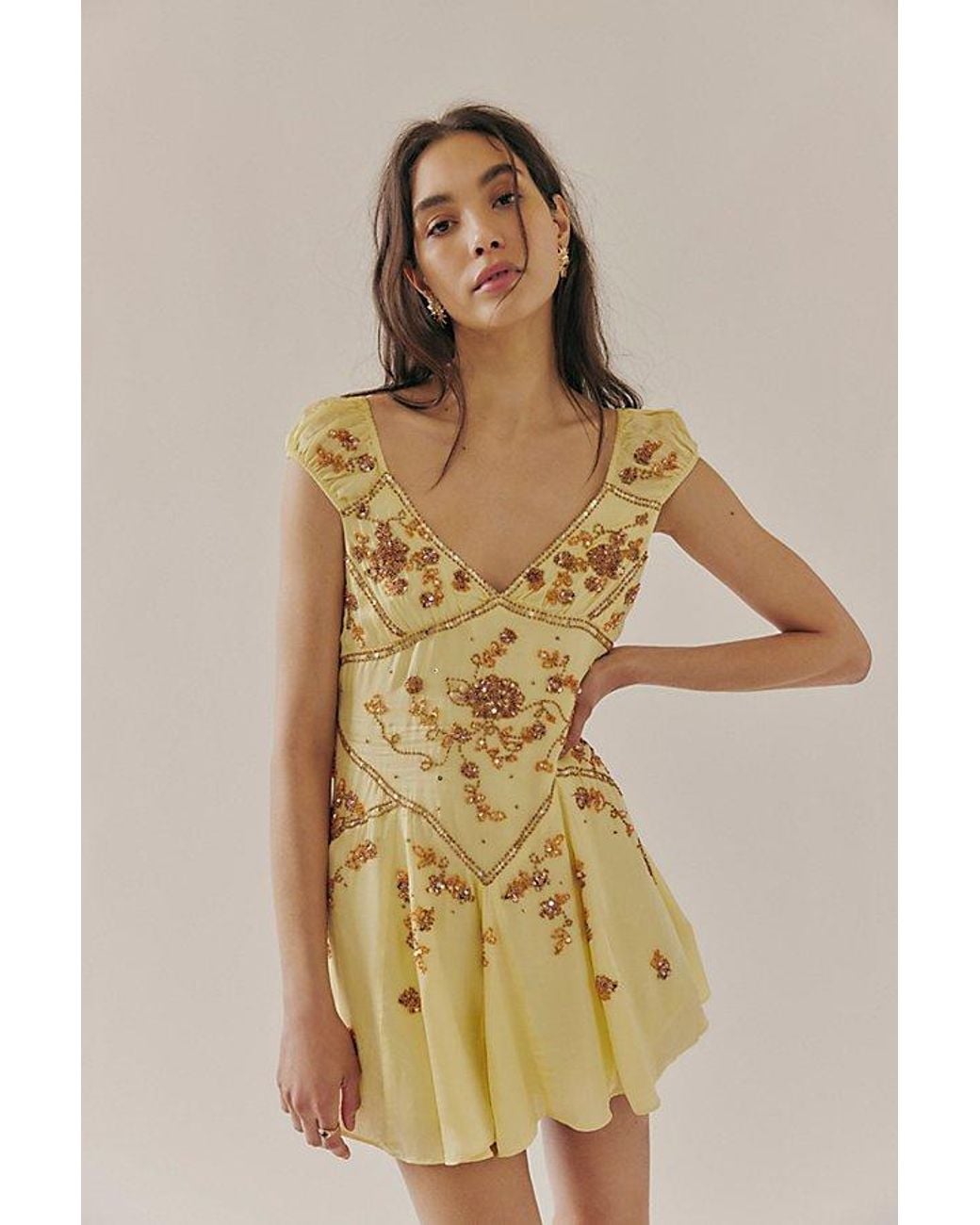 Bali Juliet Embroidered Mini Dress in Natural | Lyst Bali Juliet Embroidered Mini Dress in Natural | Lyst
