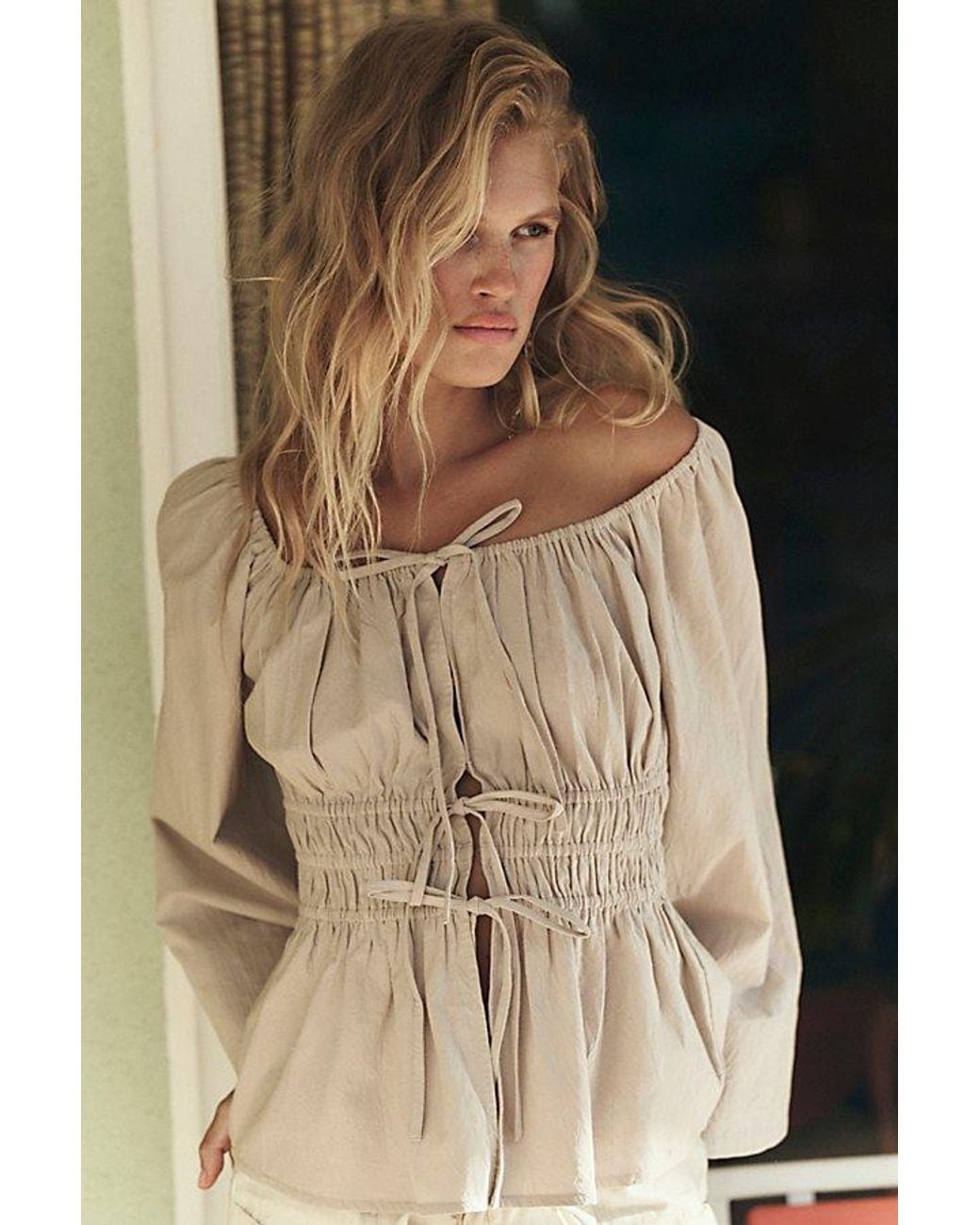 free-est Brown Galina Top By