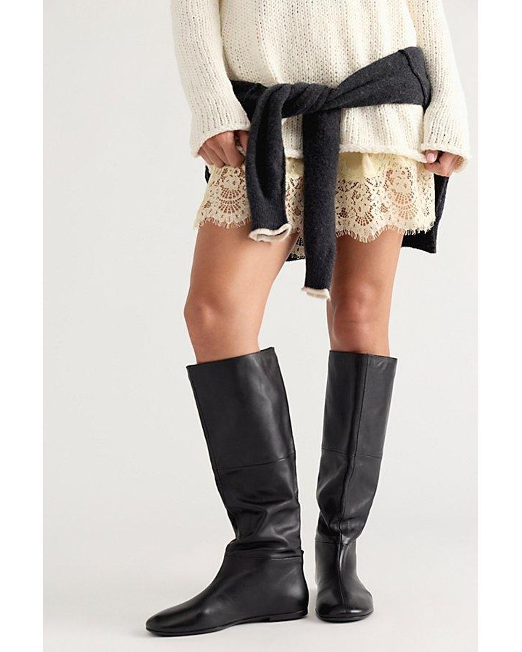 Vagabond Black Vagabond Aleya Slouch Boots Shoe By