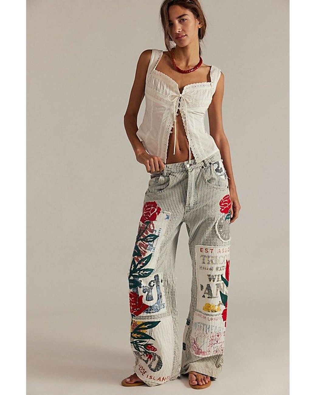 Free People Blue Lost And Found Boyfriend Jeans