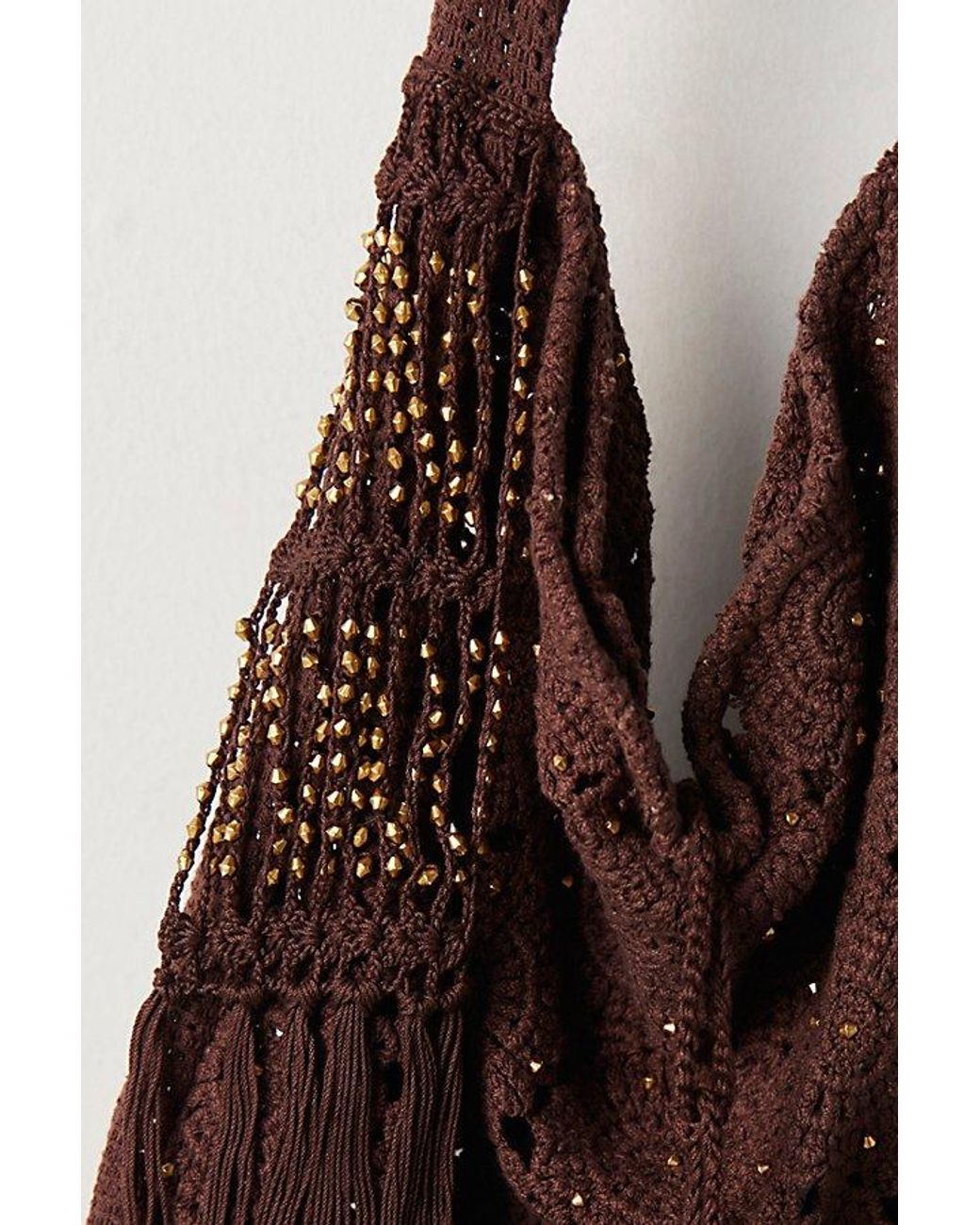 Free People Brown Sunrise To Sunset Crochet Tote