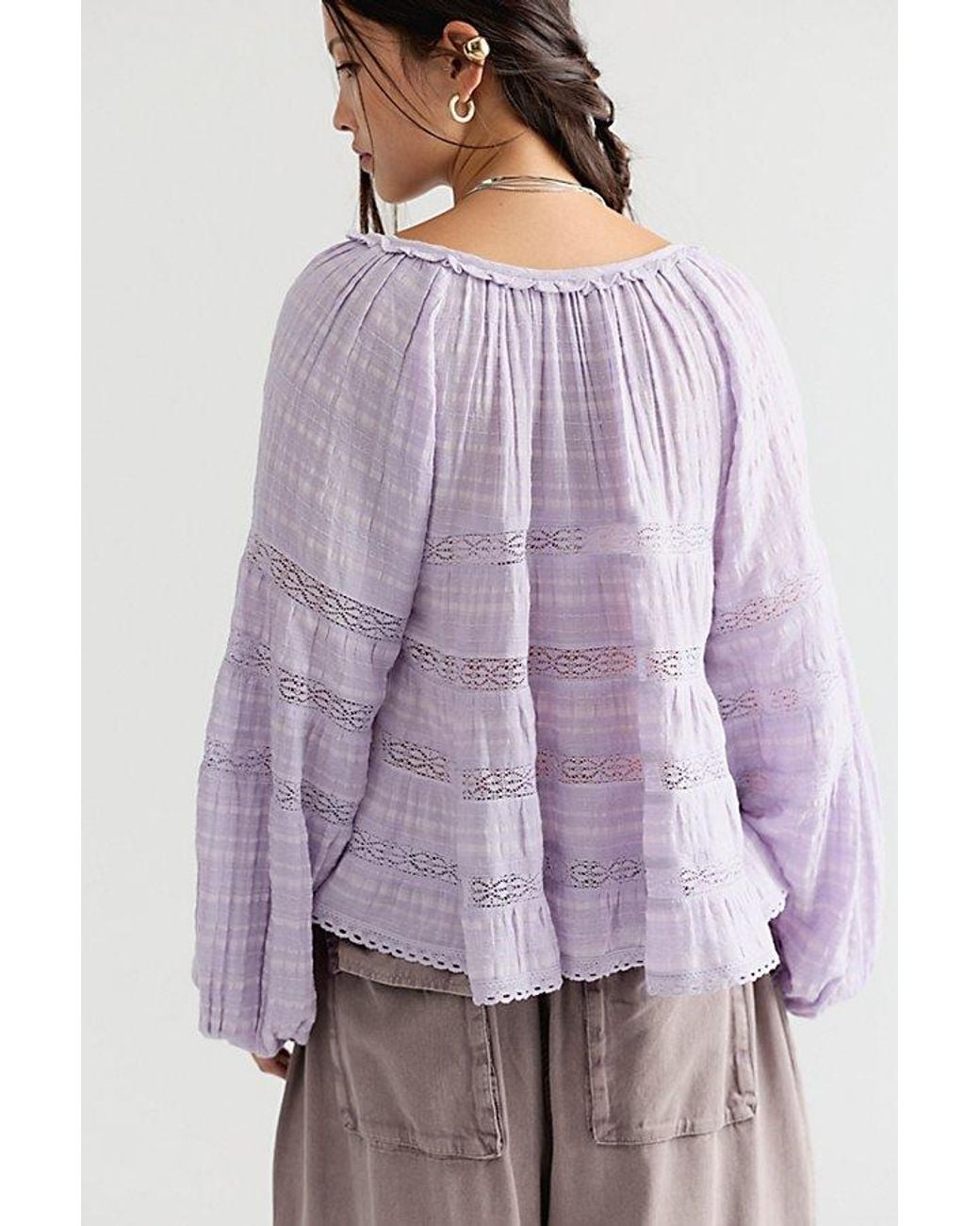 Free People Purple Anya Blouse