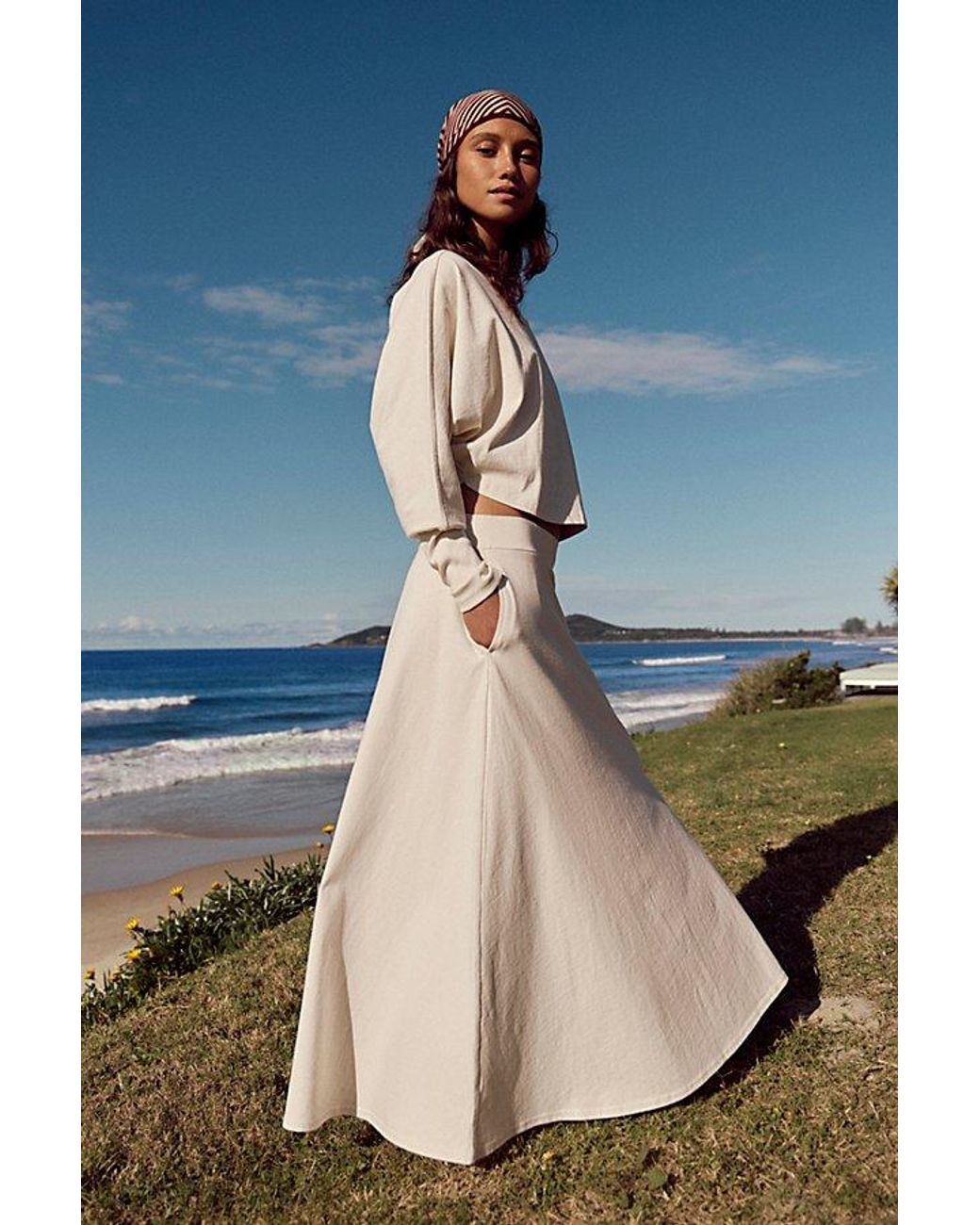 free-est Blue Cilla Skirt Set By