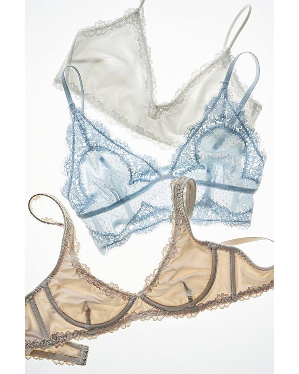 Intimately By Free People Brown Fiona Mesh Longline V-Neck Triangle Bralette By