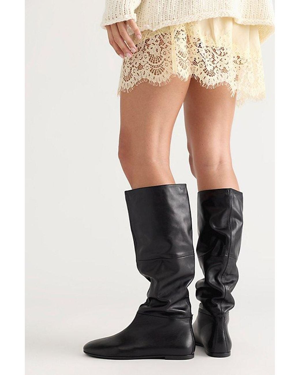 Vagabond Black Vagabond Aleya Slouch Boots Shoe By