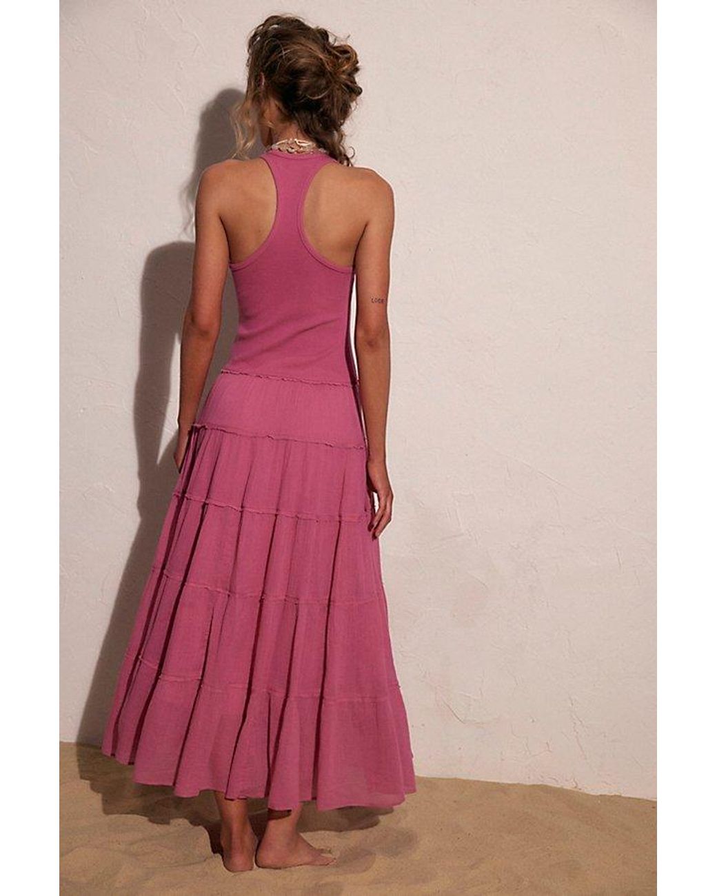 free-est Pink Set Sail Maxi Dress By