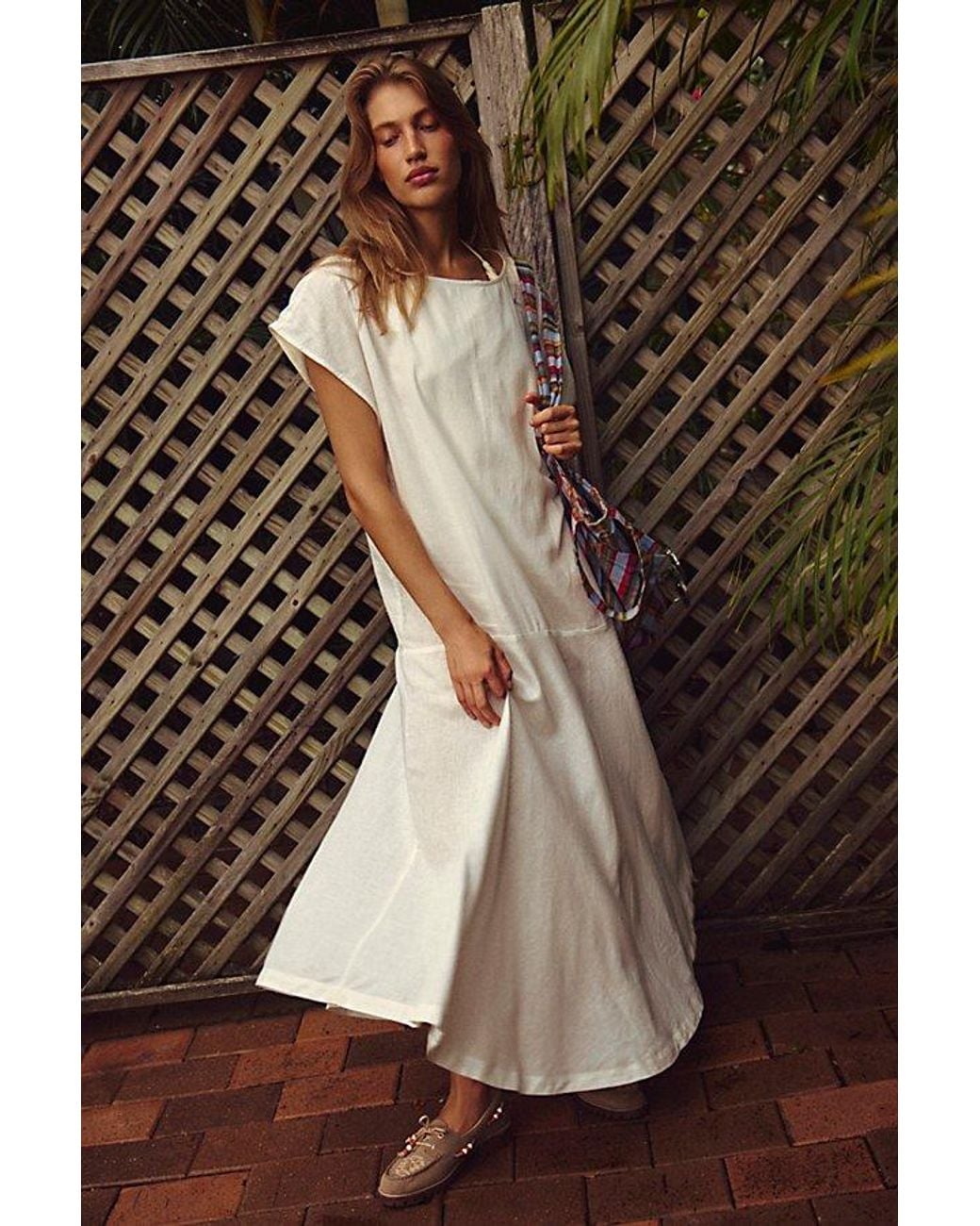 free-est Brown Sandshell Linen Tierney Maxi Dress By