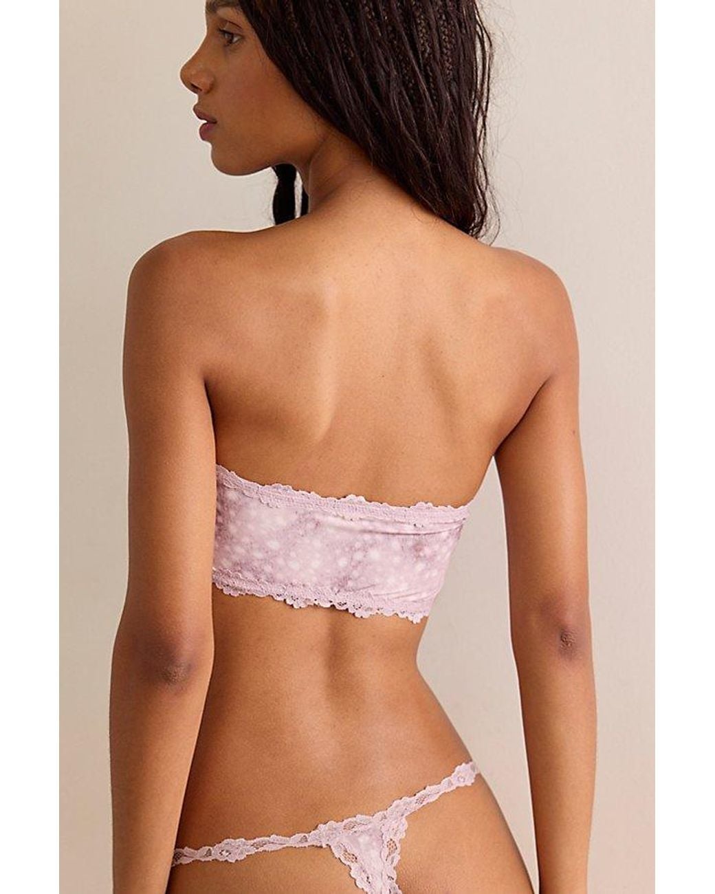 Intimately By Free People Brown Charlie Lace Printed Microfiber Bandeau By