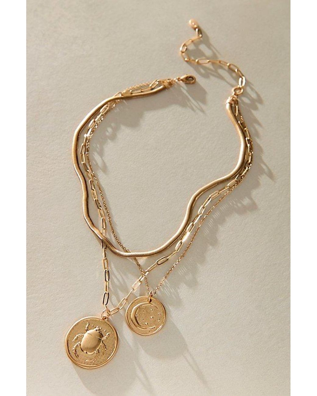 Free People Natural Oversized Coin Necklace