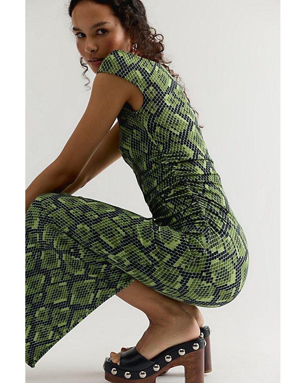 Summi Summi Green Rumi Midi Dress