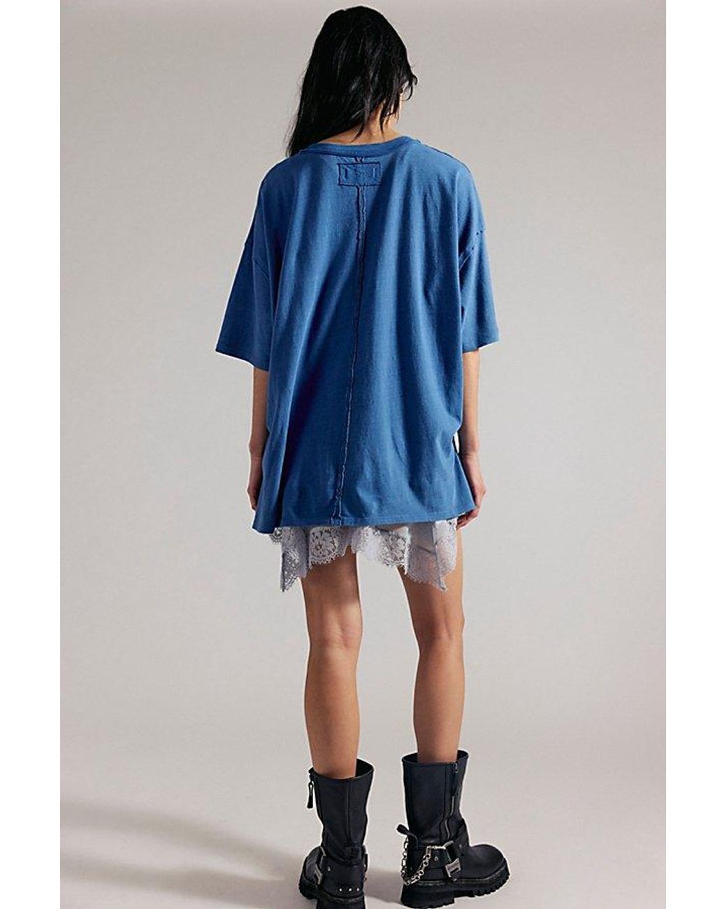 Free People Blue Landscape Tee