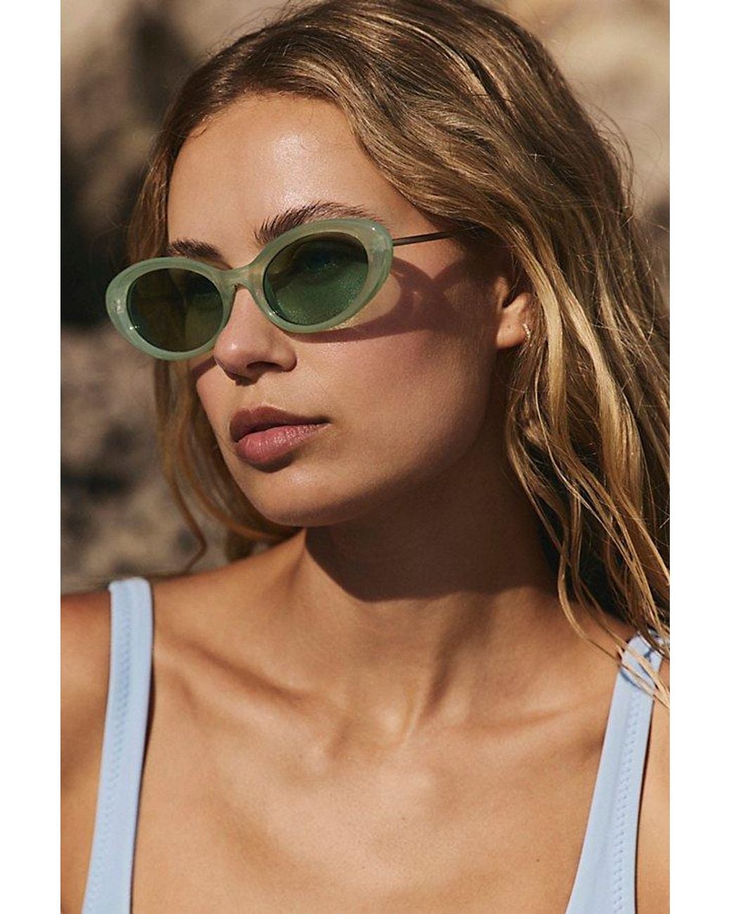 Free People Multicolor Mae Oval Sunglasses