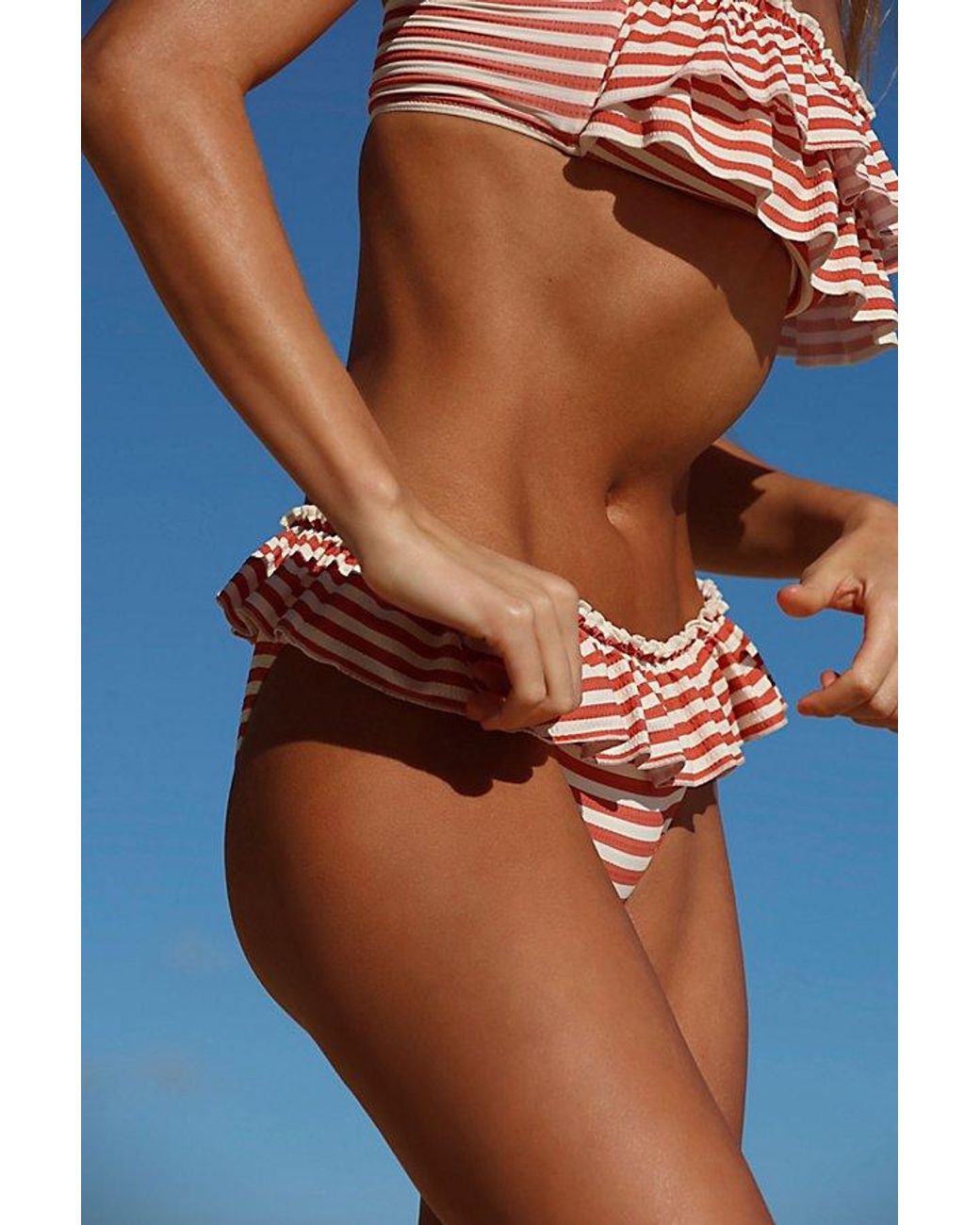 Solid & Striped Blue The Kaia Bikini Bottoms