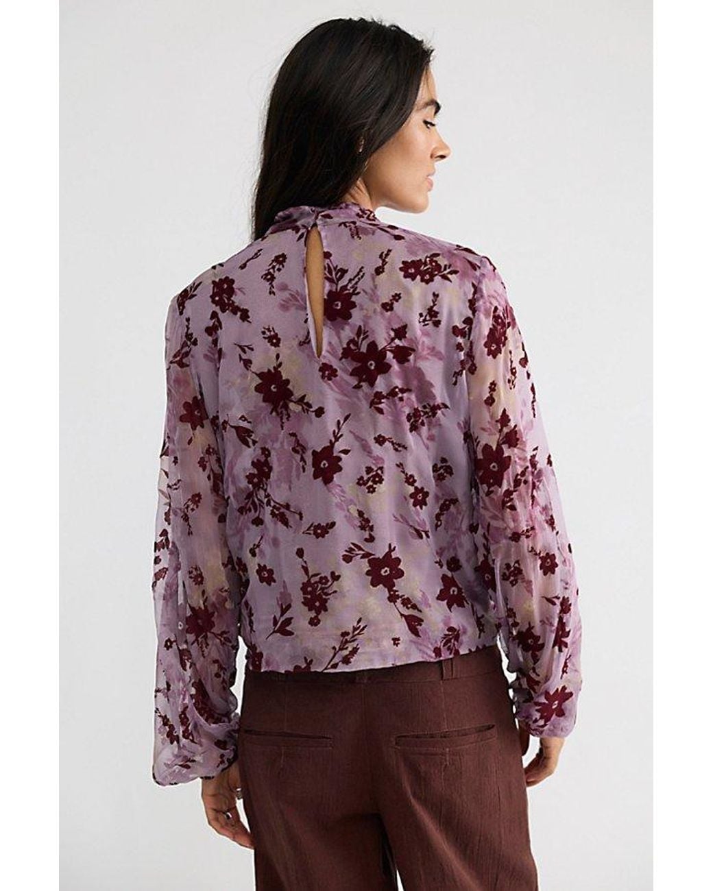 Free People Purple Miller Blouse