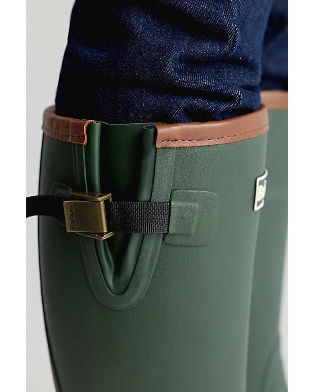 Barbour Black Tempest Tall Wellington Boots Shoe