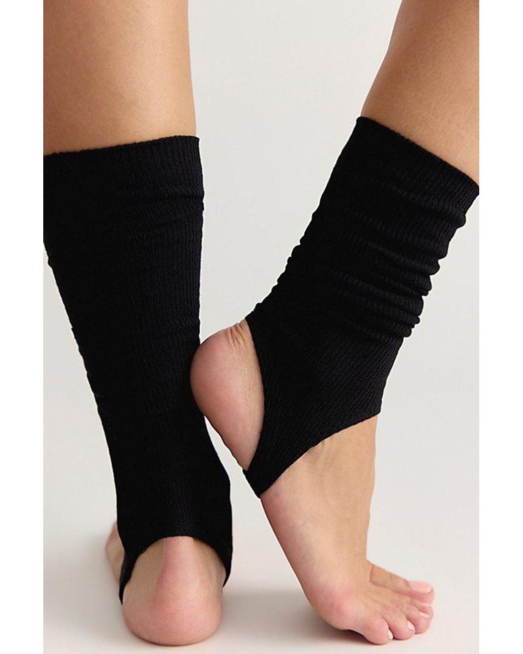 High Heel Jungle Black Marine Opaque Stirrup Socks By