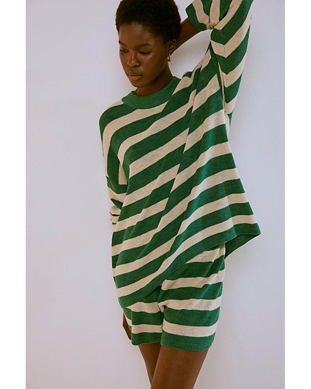 free-est Green Malibu Surf Sweater Co-Ord By
