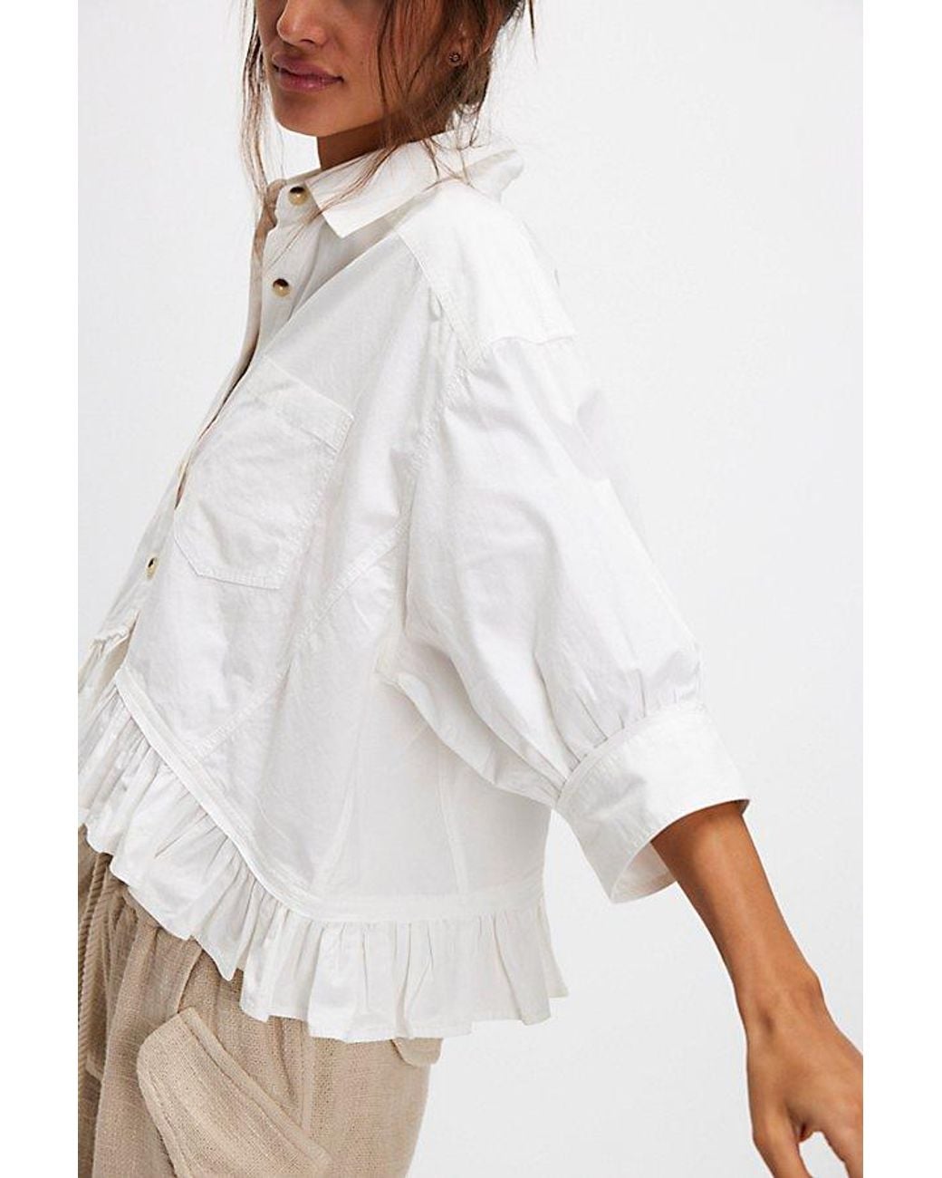 Free People Multicolor Bailey Solid Shirt