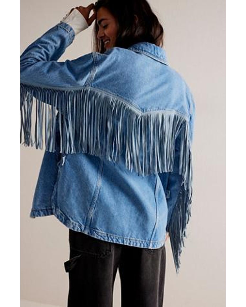 Fringe denim shop jacket