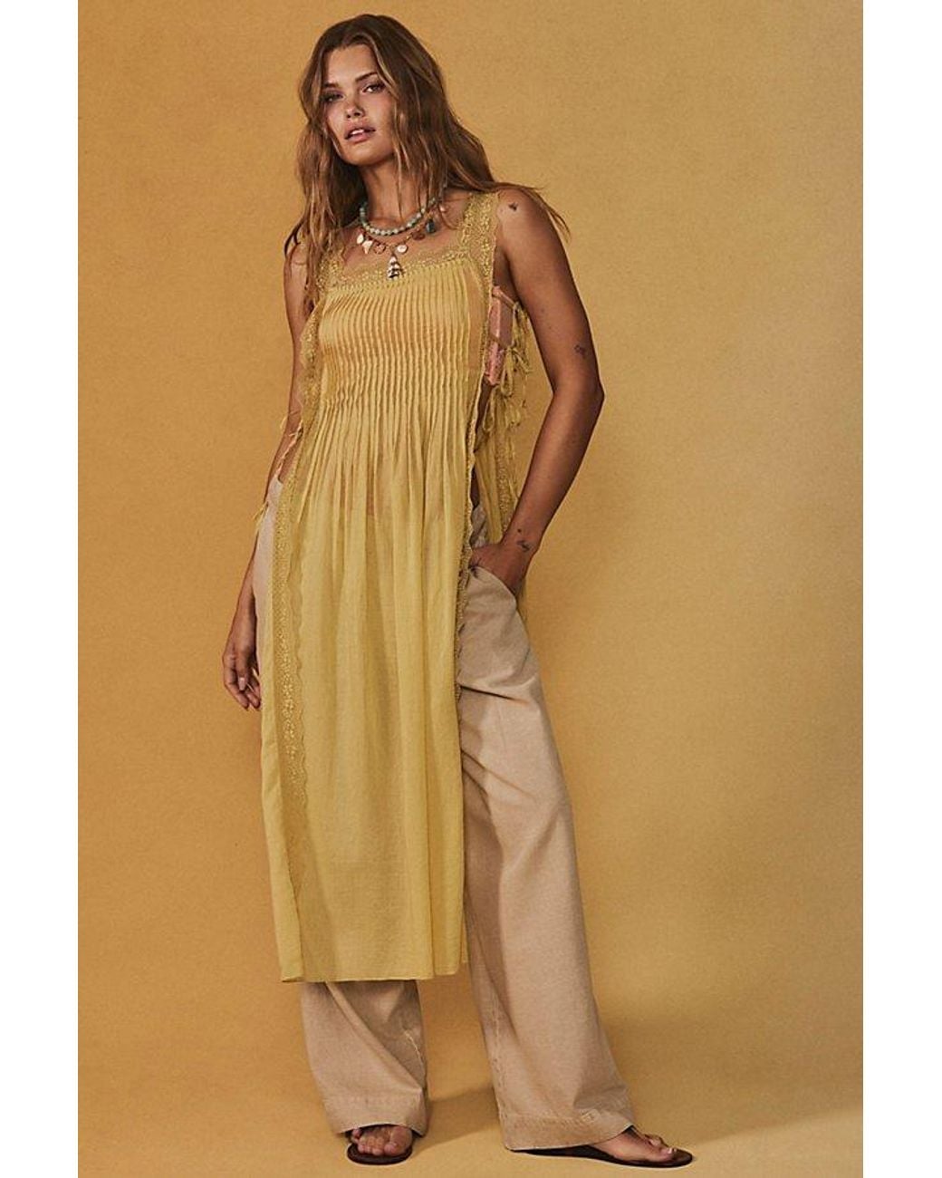Free People Natural Tidal Moon Low-Rise Pull-On Pants