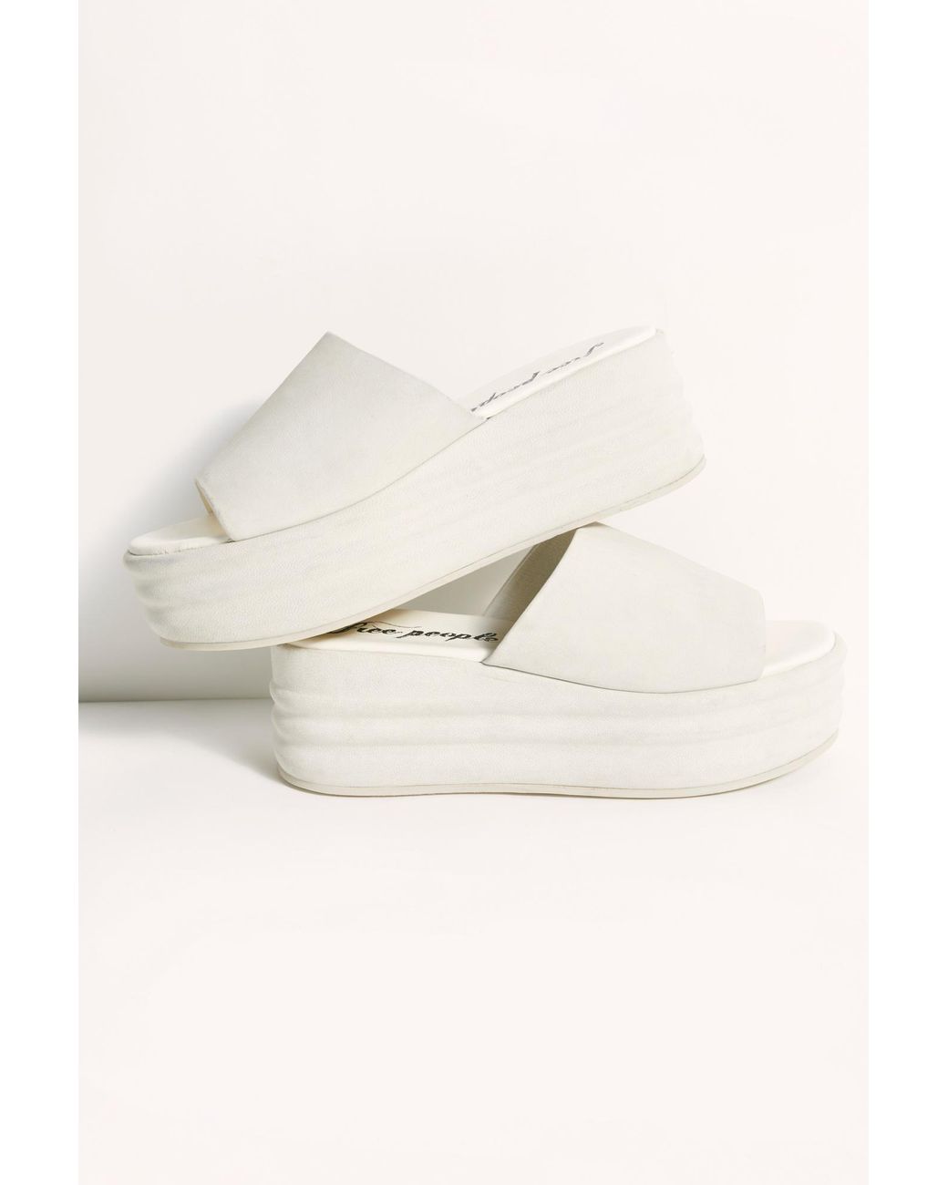 Free People Women's White Harbor Flatform Sandals By Fp Collection