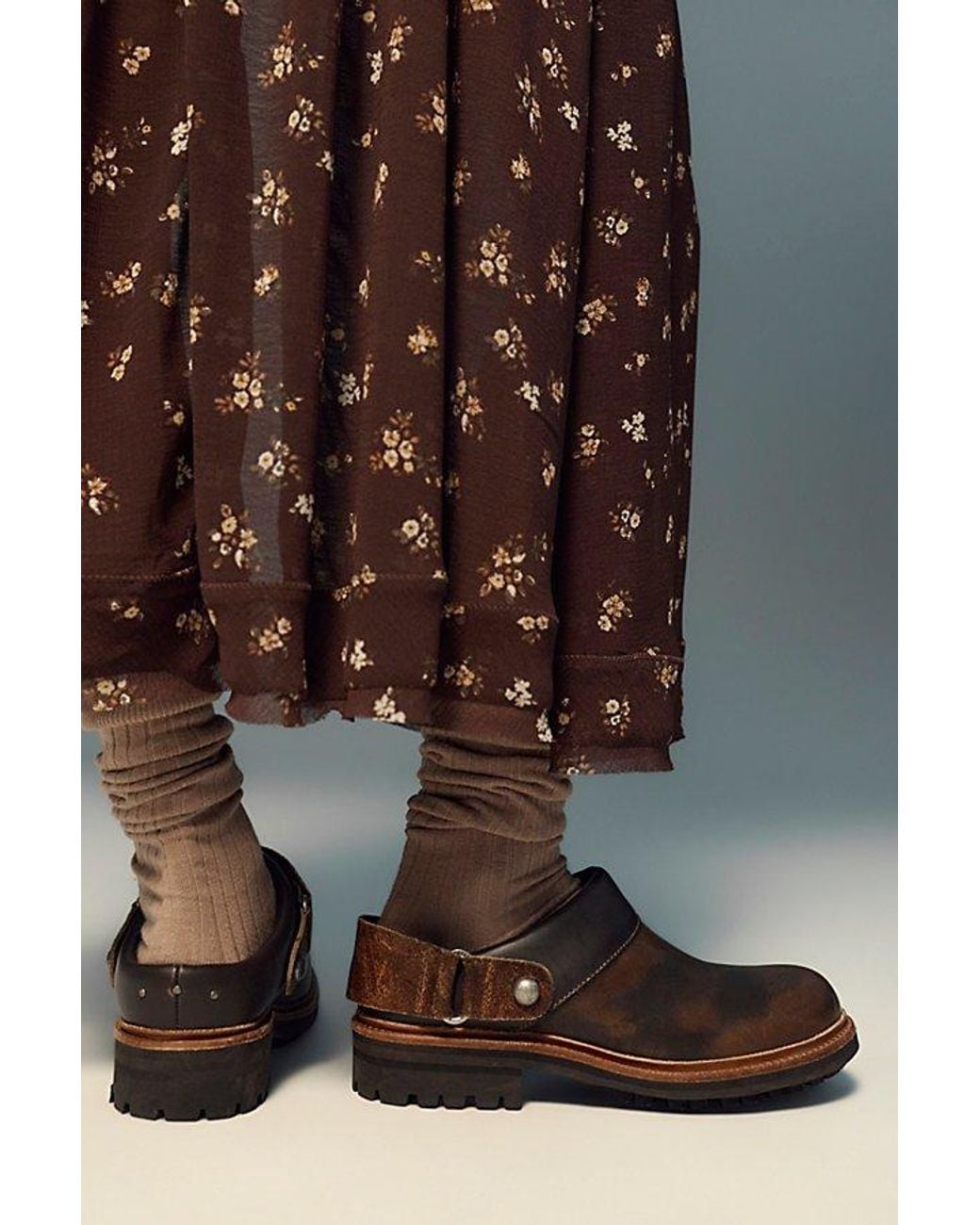 Free People Brown Remy Mules