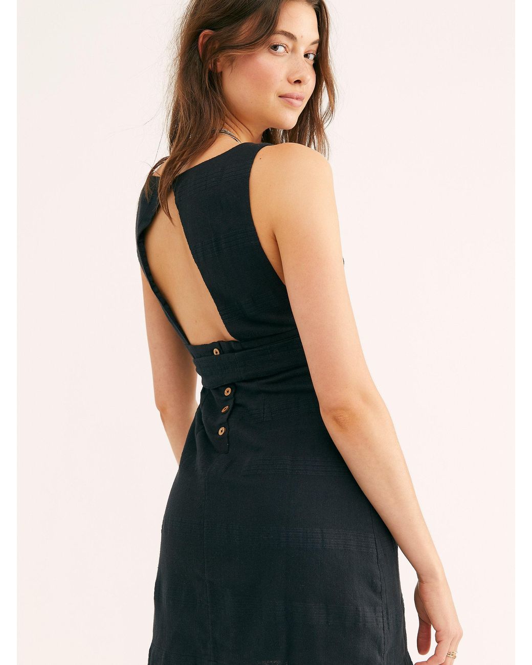 free people black mini dress