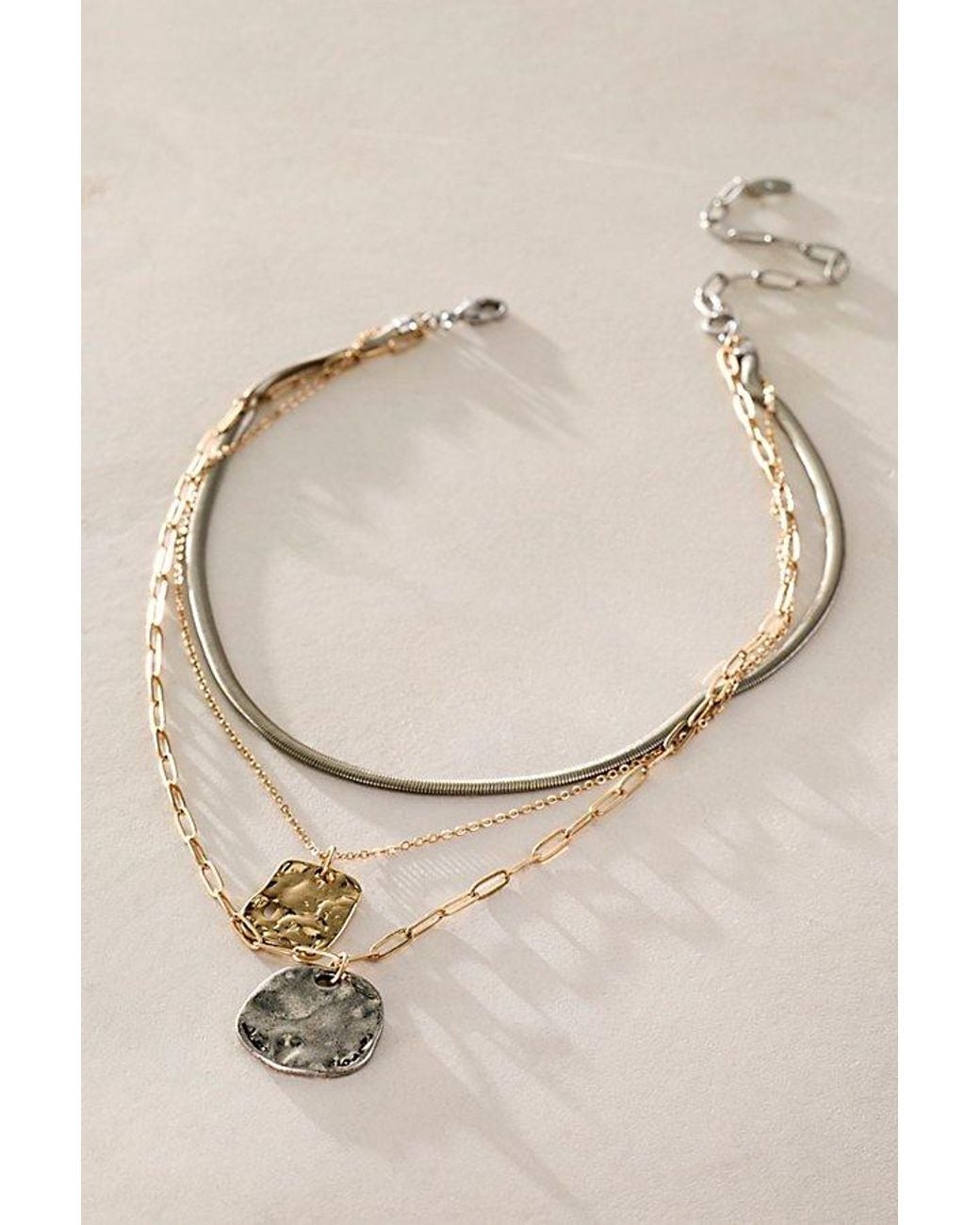 Free People Brown Oversized Coin Necklace