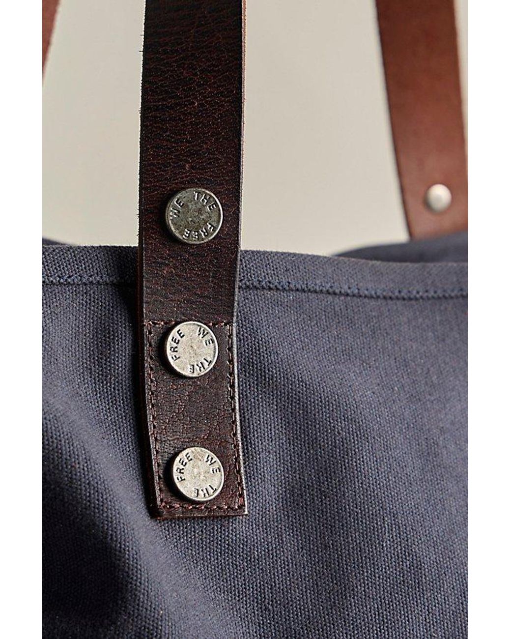 Free People Blue Preston Canvas Bag