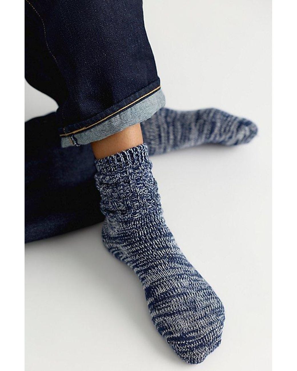 Free People Blue Delia Trouser Socks