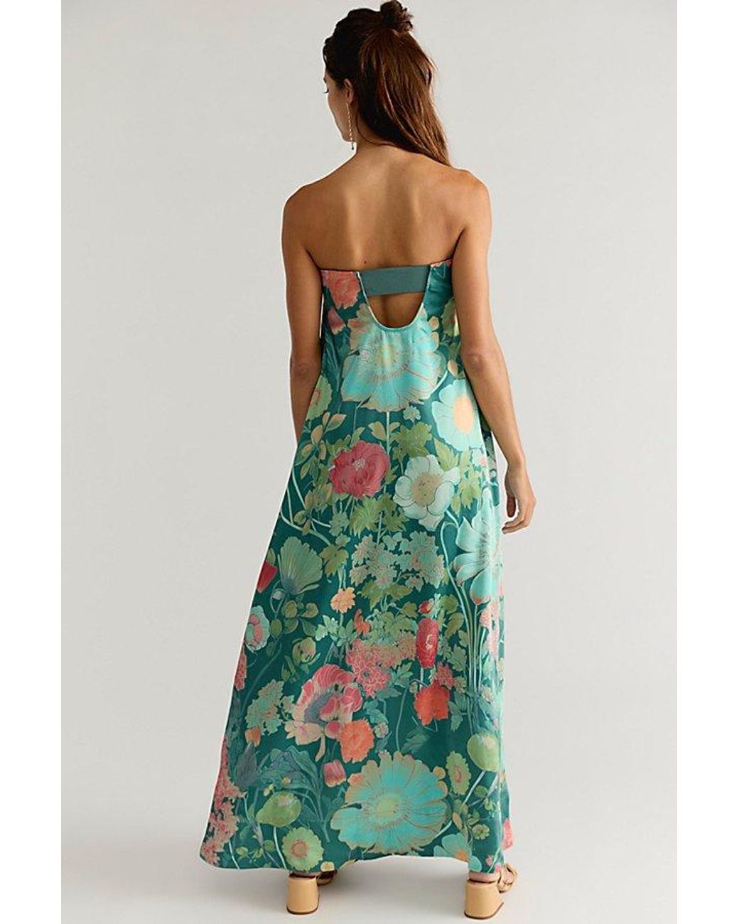 Free People Green Botanical Maxi Dress