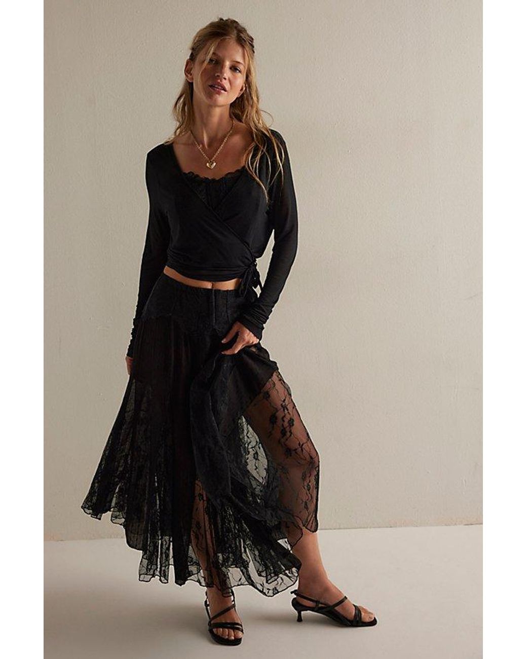 Intimately By Free People Brown Nice To Meet You Maxi Slip Skirt By