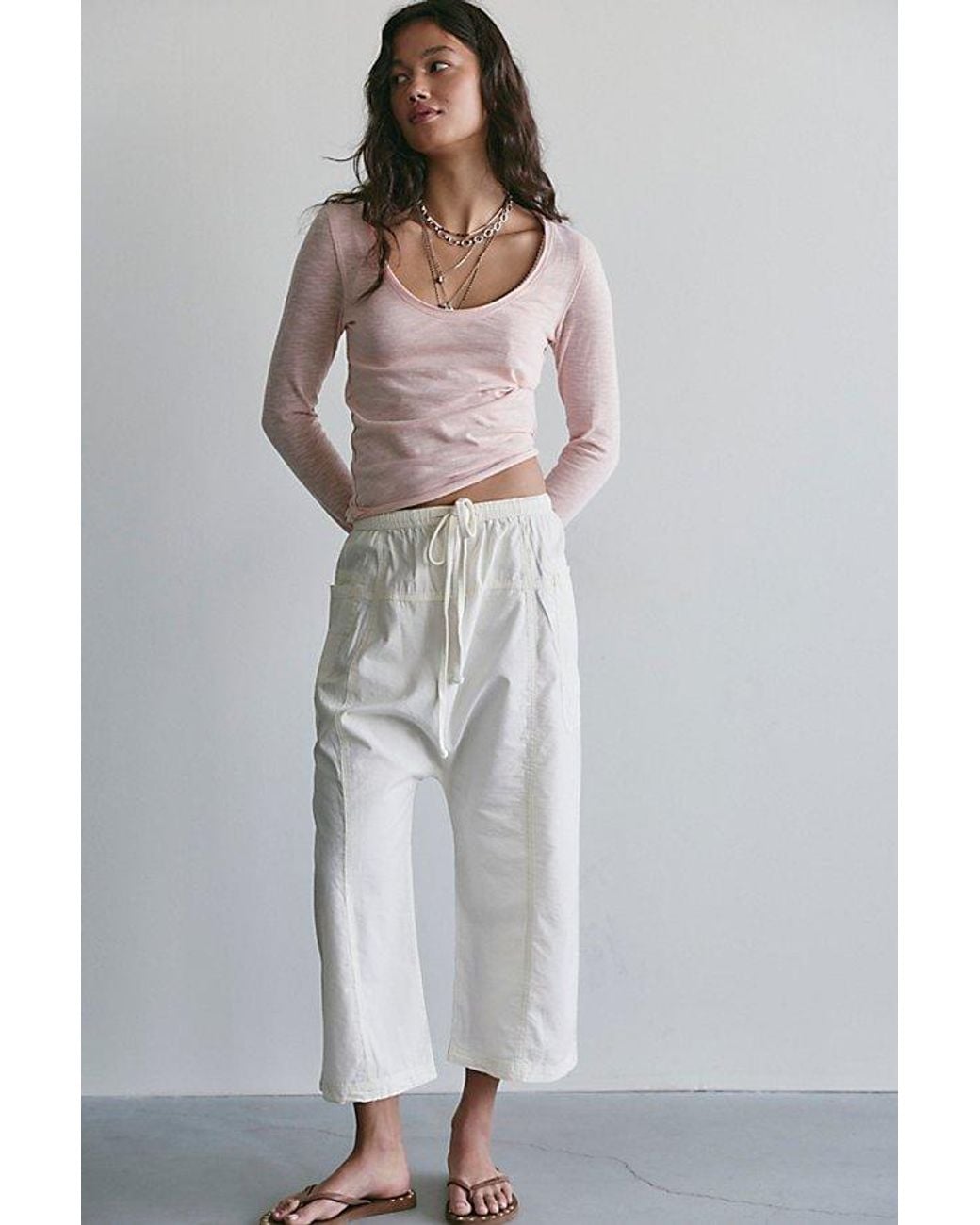 Free People Gray Siren Long Sleeve Top