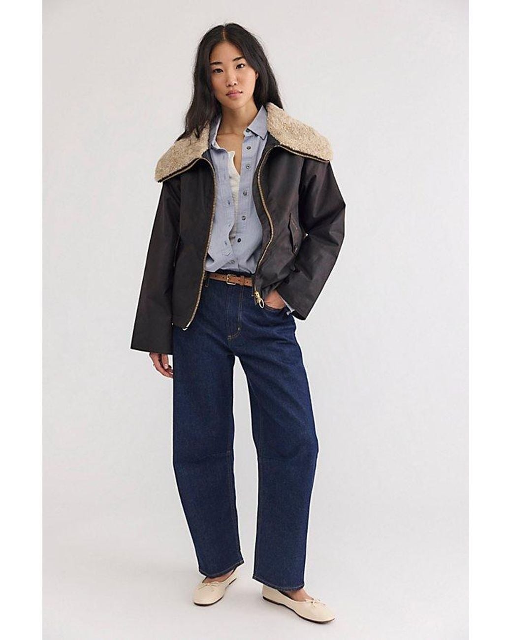 Barbour Gray Mary Waxed Cotton Jacket