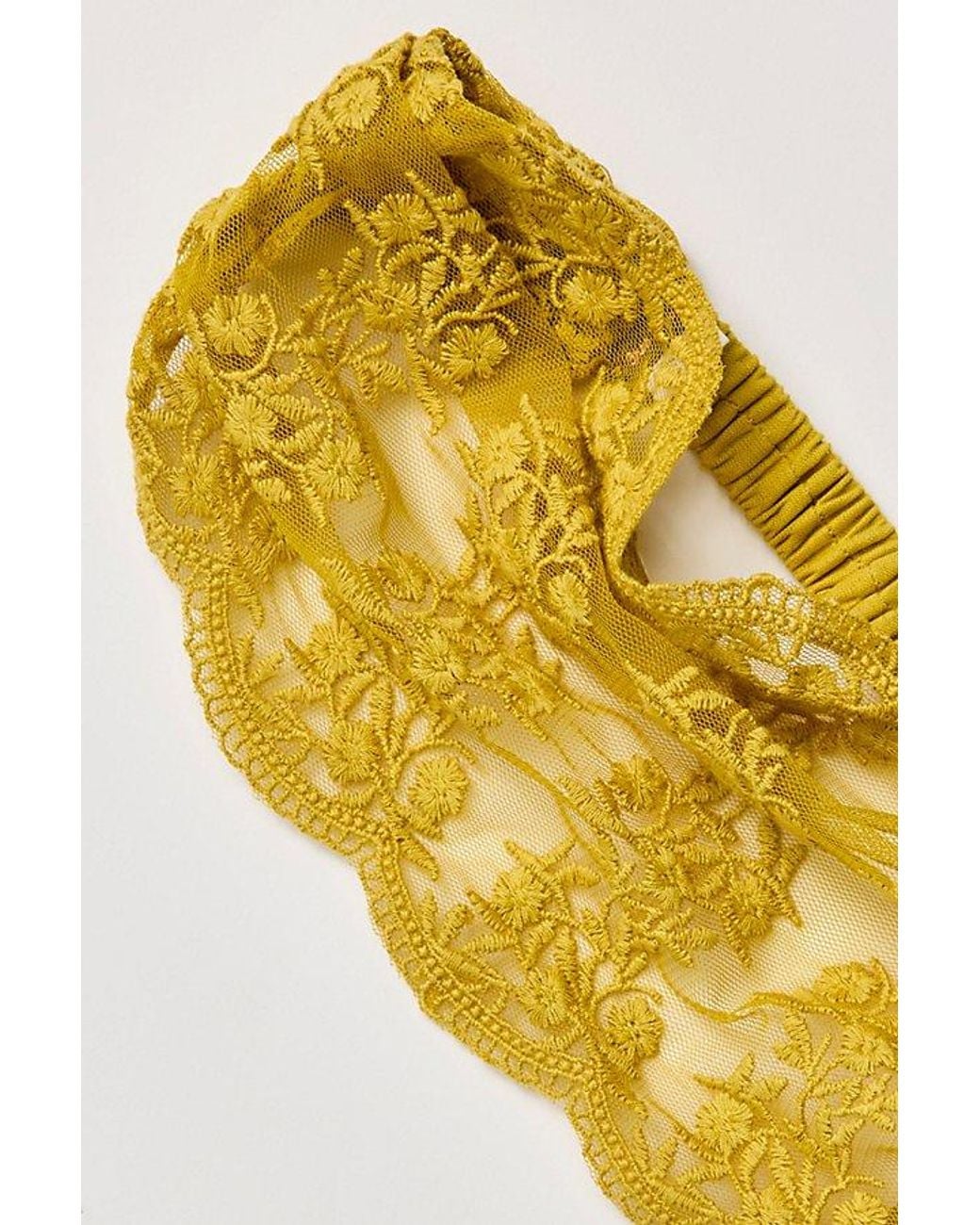 Free People Yellow Xl Solana Lace Headband