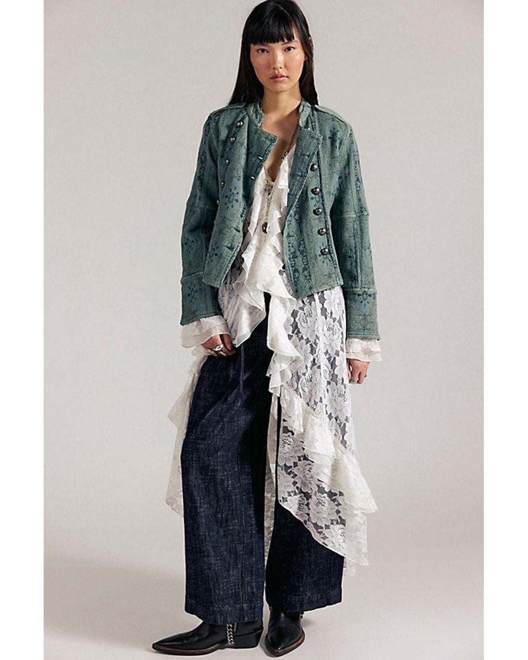 Free People Black Heirloom Maxi Top