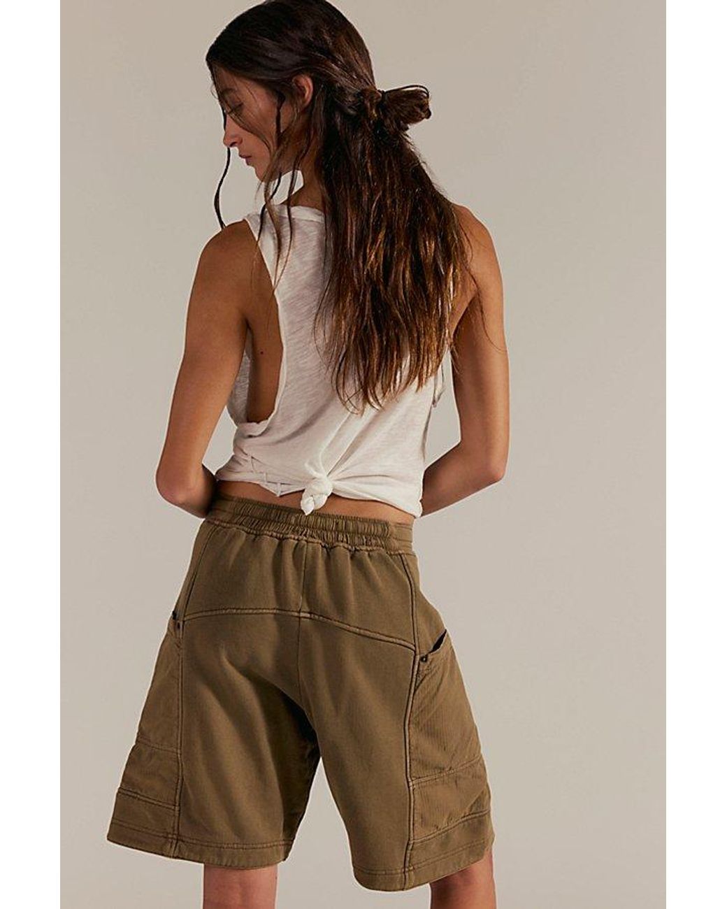 Free People Green Jet Set Shorts