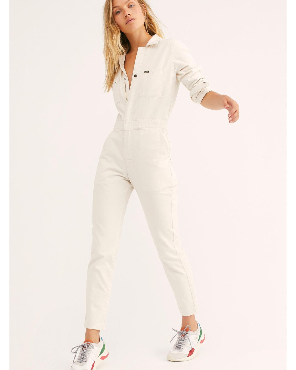 Denim Lee Union Boilersuit in Ecru 